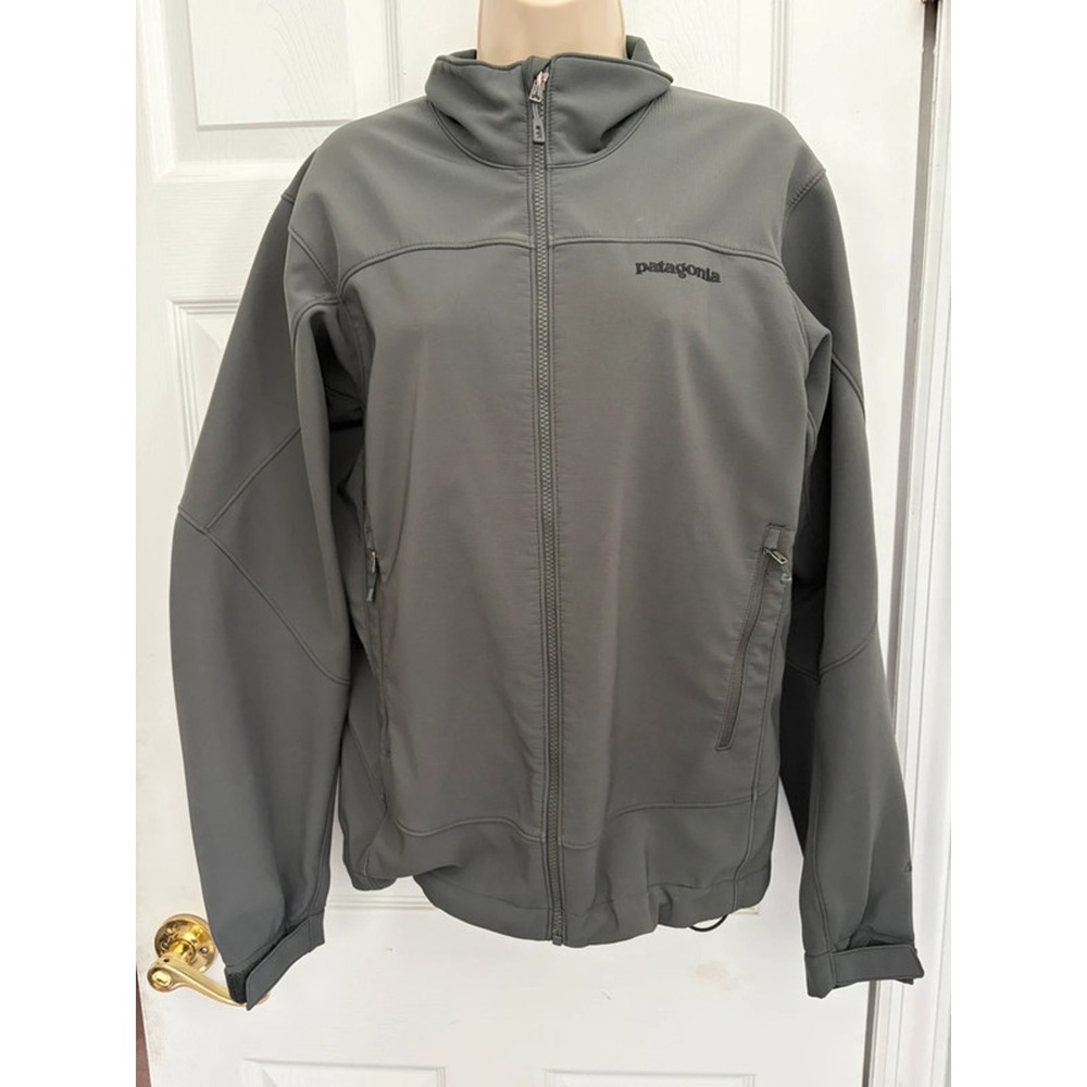 Patagonia Men's M Polartec Windbloc Softshell Jacket Gray Full Zip Hiking Coat